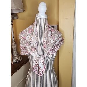 coco + carmen scarf women flower 34x33 inches Nwt